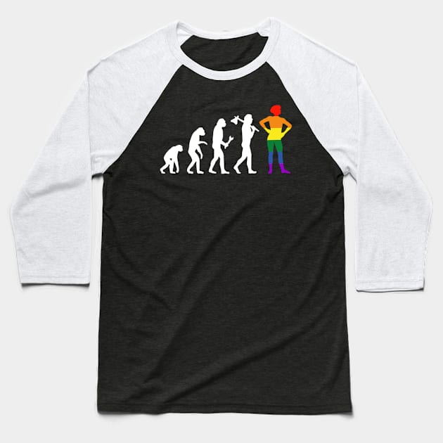 LGBTQ social evolution ascent of humankind Baseball T-Shirt by Fantasyart123